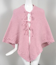 NEW! Lauren by Ralph Lauren Shawl!  Black Pink or Light Blue  Hand Croch... - $69.99