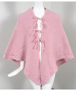 NEW! Lauren by Ralph Lauren Shawl!  Black Pink or Light Blue  Hand Croch... - $95.72 CAD