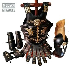 Corinthian Greek Muscle armor breast plate, helmet, leg &amp; arm guard LARP Cosplay - £238.32 GBP