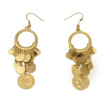 Rubie&#39;s Women&#39;s Standard Gold Coin Earrings, One Size - £26.64 GBP