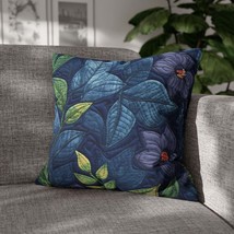Floral Embroidery Blue: Denim-Inspired, Artisan-Crafted Flower Design - ... - $33.40+