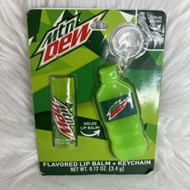 Mountain Dew Flavored Lip Balm &amp; Keychain For Travel Set New &amp; Sealed! - £6.04 GBP