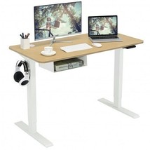 48 Inches Electric Standing Adjustable Desk with Control Panel and USB Port-Beig - $5,403.11 MXN