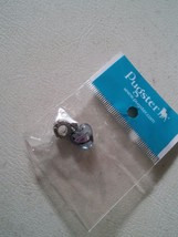 000 NIP Pugster Hanging Heart Bead Silver Bracelet Charm Murano glass? - $2.99
