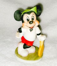 Walt Disney Productions Mickey Mouse 4&quot; Ceramic Porcelain Figure Tennis ... - $10.70