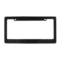 Black Diamond Plate Metal Two Hole Car Truck Universal License Frame - $8.70
