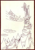 1980s Original Pen Marker Caricature Moris Army Radar Taxi JNA Yugoslavia - £14.22 GBP