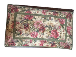 Chaps Ralph Lauren King 2  Rosemont Floral Houndstooth Pillow Shams 100% Cotton - $29.95