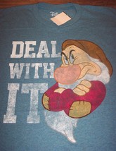 Walt Disney Snow White Grumpy Dwarf Deal With It T-Shirt Small New W/ Tag - £15.77 GBP
