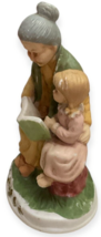 Vtg. Porcelain Figurine Grandmother & Grandaughter On Bench Reading Book - 6.5" image 5