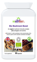 Bio Mushroom Boost-ORGANIC Mushrooms-Astragalus-Immunity Boost-90Vegan Caps-UK - £18.18 GBP
