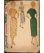 50s Size 14 Bust 32 Low Back Dress Simplicity 4602 Vintage Pattern Mid C... - £5.53 GBP