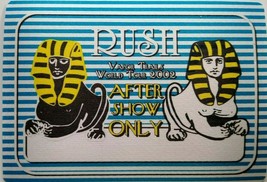 Rush Vapor Trail Backstage Pass Egyptian Original 2002 Hard Rock Music Show Blue - £9.94 GBP