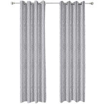 Anyhouz 150cm Curtains Grey Modern Luxury Retro Style Texture for Living Room Be - £36.26 GBP