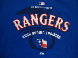 MLB Texas Rangers Major League Baseball Fan 2008 Spring Training Blue T ... - £14.98 GBP