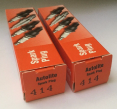 Set of Two Autolite 414 Small Engine Spark Plugs Used in many applications  - £6.41 GBP