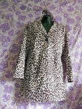 H&amp;M SIZE 8 FUNKY STYLISH Women&#39;s Leopard Print Coat-LINED. GORGEOUS - $83.42