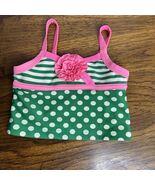 CIRCO Green Pink w/ White POLKA DOTS Swim Top Size 2T Toddler Baby Tankini - $115.40 MXN