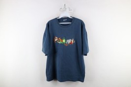 Vtg 90s Rainforest Cafe Mens XL Spell Out Safari Animals Short Sleeve T-Shirt - £30.54 GBP