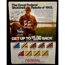 Federal Cartridge Corp Print Ad Vintage 1980 Shotgun Shell Rebate Huntin... - £7.82 GBP