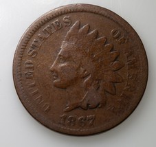 1867 1C Indian Cent Good Condition, Brown Color, Full Strong Rims - £47.32 GBP