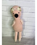 Cuddle + Kind Penelope the Flamingo Plush Knit Handmade Doll Stuffed Ani... - £42.64 GBP