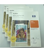 HP Photo Glossy Greeting Cards Inkjet 10 with Envelopes White Half Fold ... - £22.04 GBP