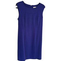 Chicos Purple Blue Dress Sheath So Slimming Jackie Ponte Knit Sz 0 - $25.00
