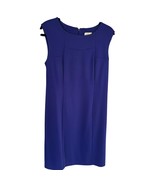 Chicos Purple Blue Dress Sheath So Slimming Jackie Ponte Knit Sz 0 - $34.19 CAD