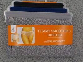 BLISSFUL BENEFITS BY WARNERS 3 PACK TUMMY SMOOTHING HIPSTER XXXL 10 GRY ... - £10.35 GBP