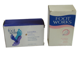 Lot 2x Avon Foot Works Exfoliating Bar Soap Full Size 4.2 oz Walnut Shel... - $17.00