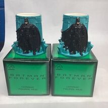 DC COMICS~1995 Applause~Figural Mug Cup~Batman~Batman Forever Set Of 2 -... - $24.74