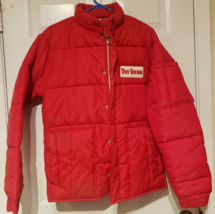 Vintage Mens Weather King Duo-Therm Down Puffer Jacket Red USA Size M Rare - $39.77