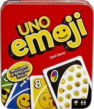 UNO Emoji Card Game for Family Night Travel Game with Emoji Graphics Spe... - $23.43