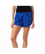 Nike Embossed Tempo Dri-Fit Shorts Womens M Blue Lined Running Athletic - £17.02 GBP