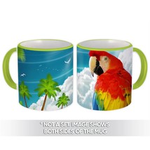 Macaw Tropical Island : Gift Mug Parrot Bird Animal Cute - £12.74 GBP