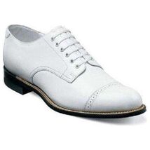 Stacy Adams Men Dress Classic Cap Toe Lace Shoes White Madison Biscuit 00012-07 image 3