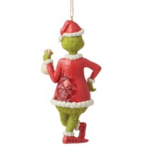 Jim Shore Grinch Ornament Hanging with Bag of Coal Resin 5.12" High #6012708 image 2