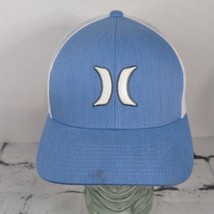 Hurley Snapback Hat Adjustable Light Blue White Ball Cap Flaw - $14.84