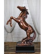 Large 20&quot;H Western Black Beauty Prancing Horse Bronzed Resin Figurine Wi... - $4,797.79 MXN