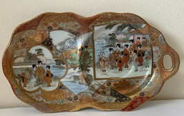 Japanese Kutani Porcelain Dish Geisha Enamel Decoration &amp; Six Character ... - £98.92 GBP