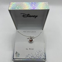 Disney Mickey Mouse Charm Pumpkin Fine Silver Plated Chain Necklace NIB - $26.00