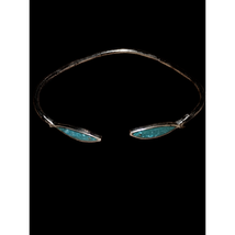 Gorgeous sterling silver turquoise cuff bracelet - £28.48 GBP