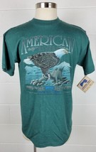 Vtg HL Miller Gold American River Bald Eagle Tshirt Ohiopyle Single Stitch L - £28.33 GBP