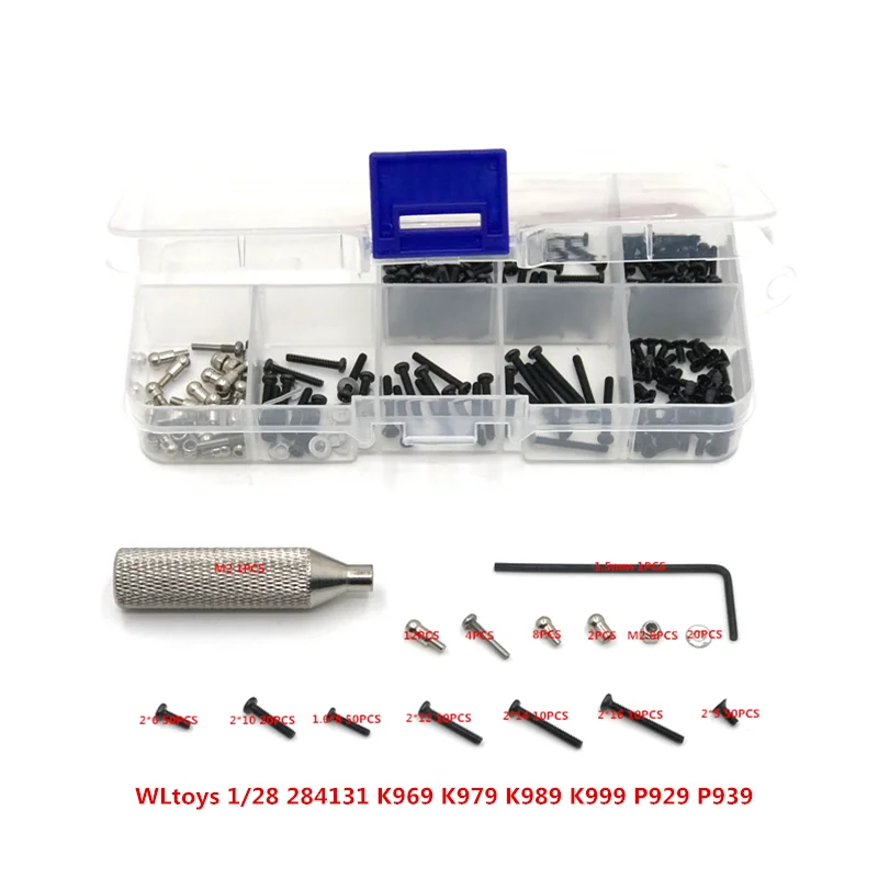 Upgrade and Modification Screw Tool Box For WLtoys 1/28 284131 K969 K979 K989 - £8.88 GBP