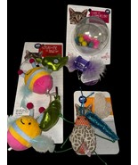 MIXED LOT OF 4 NEW CAT WHISKER CITY Fun CATNIP POUCH Activity Light Ball... - $23.00 CAD