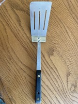 Vintage Robeson Slotted Spatula Sure Edge Full Tang Black Handle  - £35.39 GBP