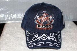 COWBOY RIDING BUCKING HORSE HORSESHOE STAR STARS RODEO BASEBALL CAP HAT ... - £8.95 GBP