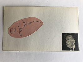 Al Jolson Signed Index Card Cut Album Page JSA COA Autograph Jazz - £220.69 GBP