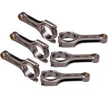 6x H-Beam 4340 Forged Connecting Rods+Bolts For Audi VW VR6 Golf Corrado 2.8 2.9 - £445.89 GBP